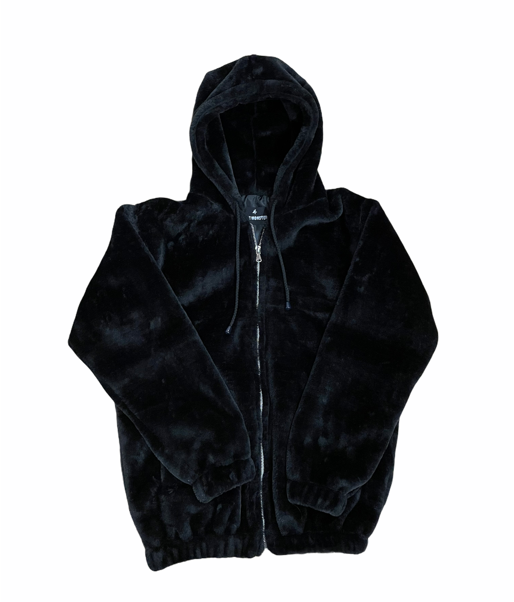 “Vespertilio” Black Faux Fur Hoodie – EddiMonster.com